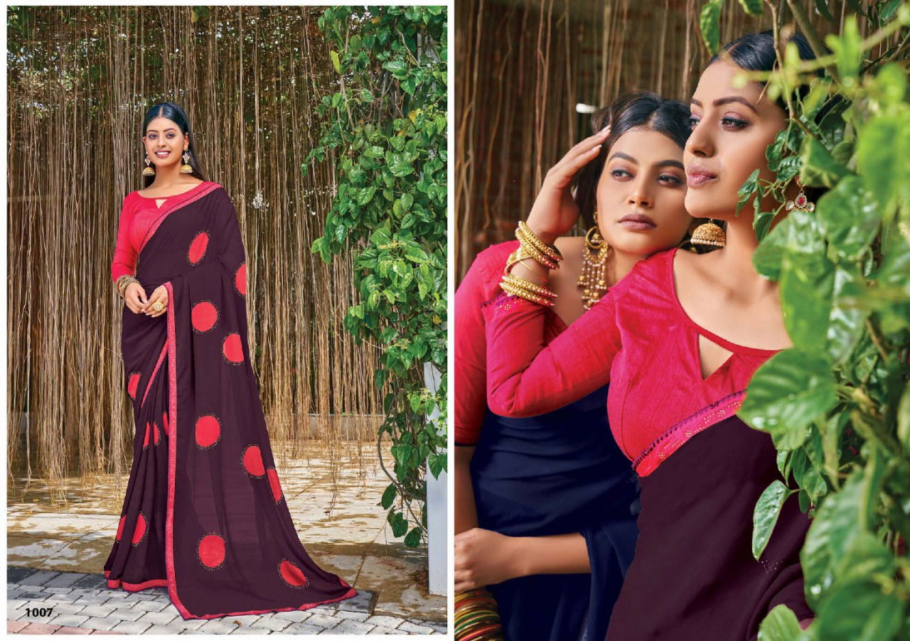 Saroj Nagme Fancy Ethnic Wear Designer Georgette Saree Collection